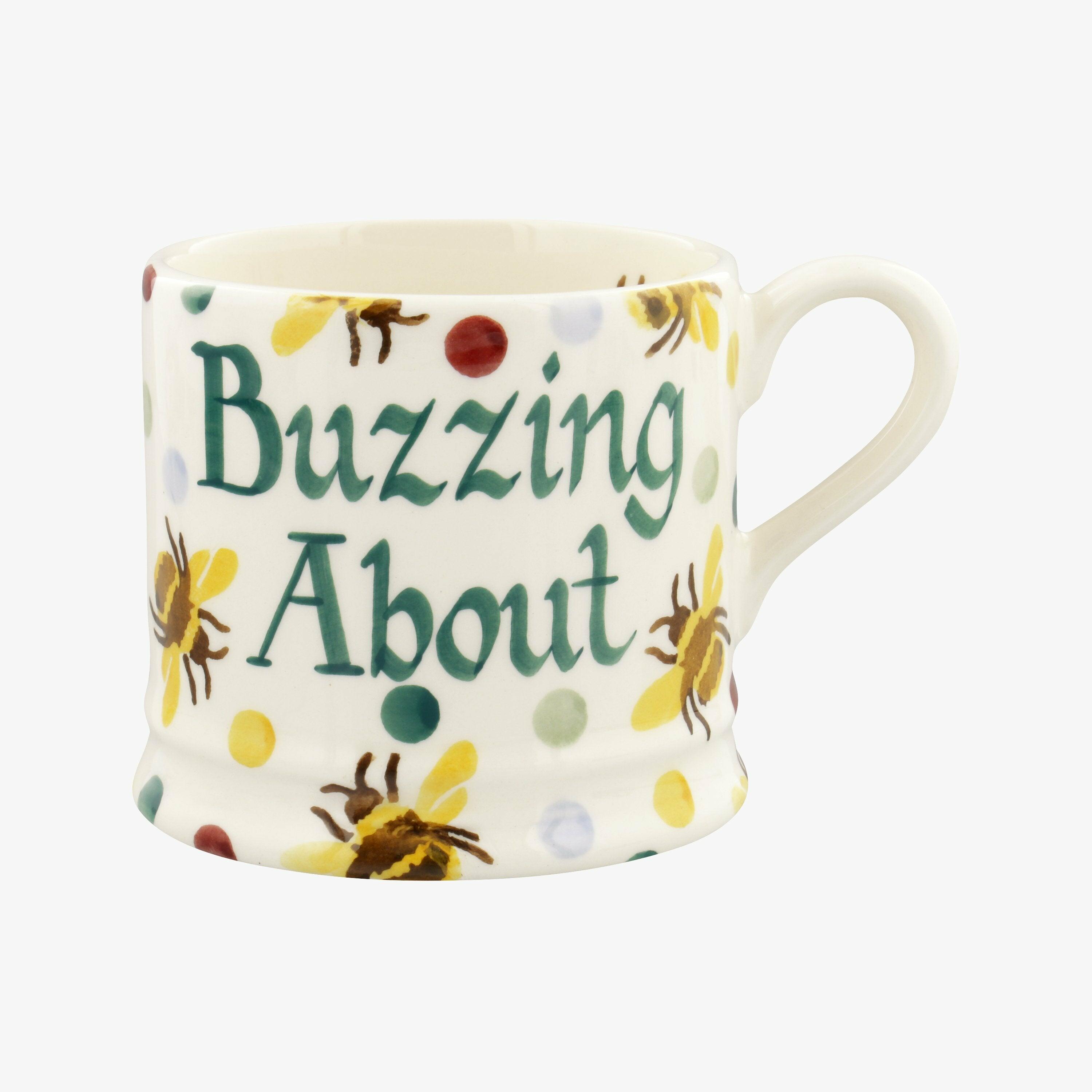 Personalised Bumblebee & Small Polka Dot Small Mug  - Customise Your Own Pottery Earthenware  | Emma Bridgewater