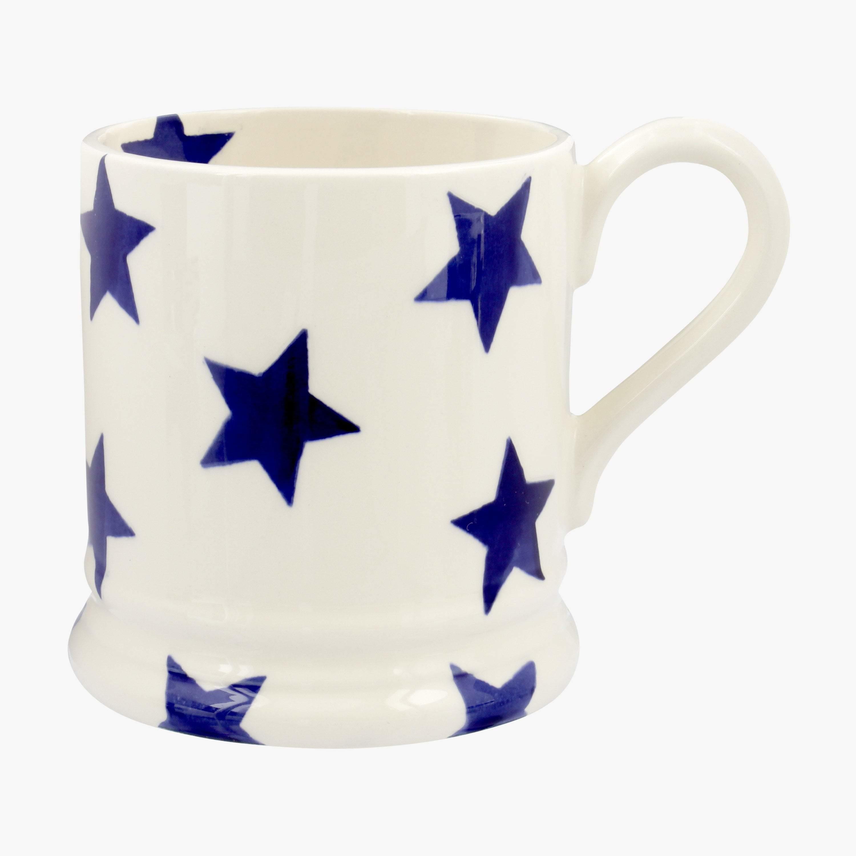 Emma Bridgewater  Seconds Blue Star 1/2 Pint Mug - Unique Handmade & Handpainted English Earthenware Tea/Coffee Mug