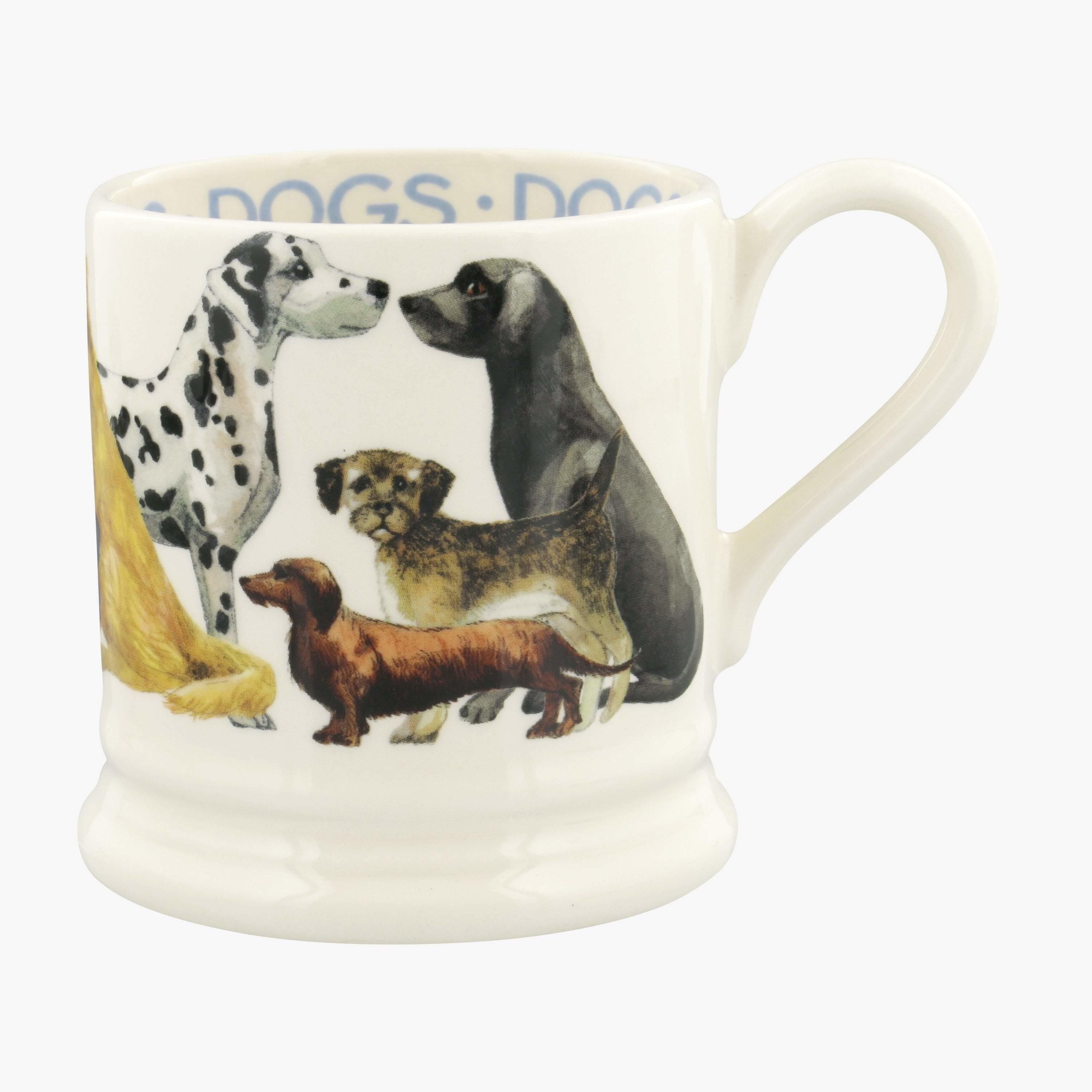 Emma Bridgewater  Seconds Dogs Dogs All Over 1/2 Pint Mug - Unique Handmade & Handpainted English Earthenware Tea/Coffee Mug