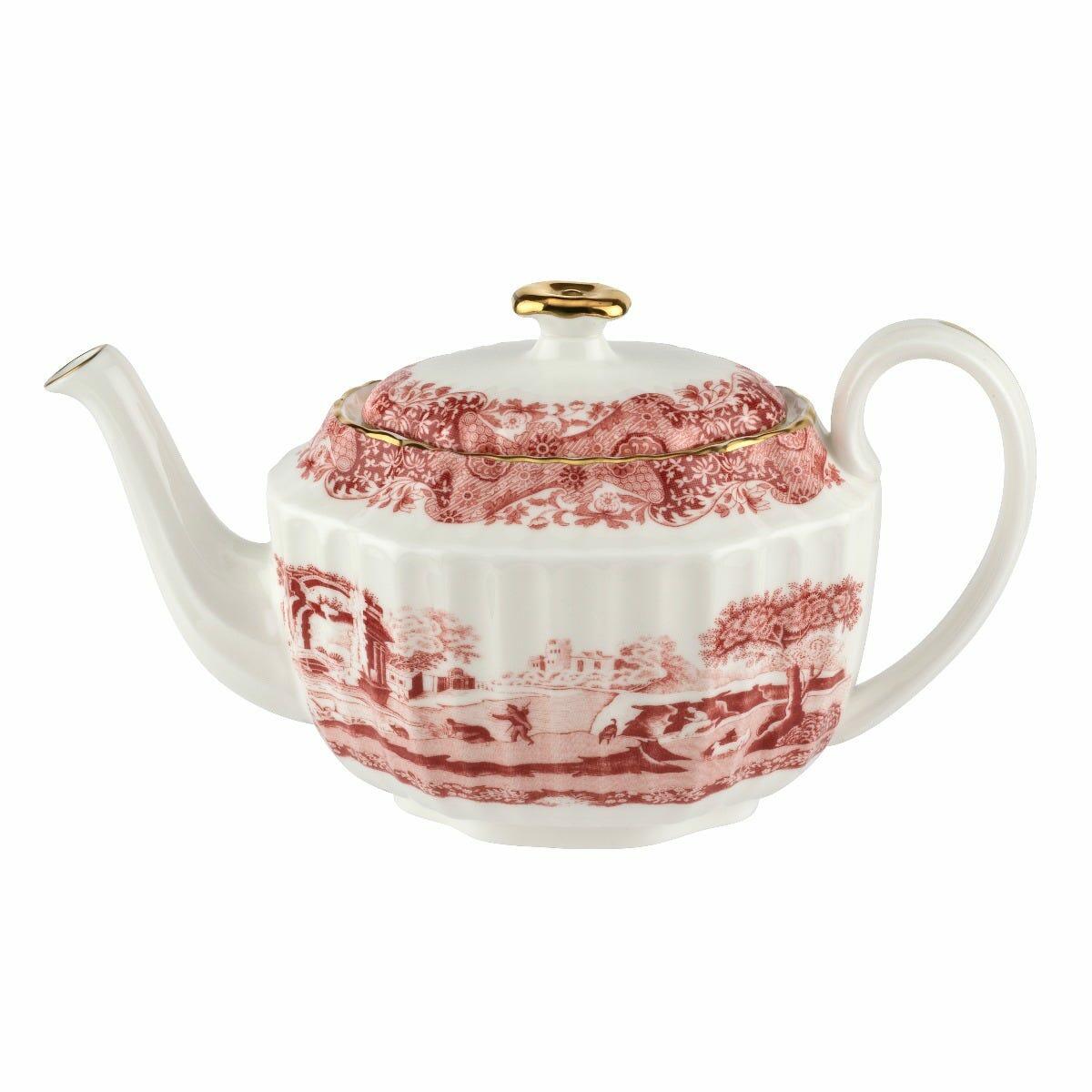 Fortnum & Mason Spode 1770 Italian Small Teapot, Cranberry