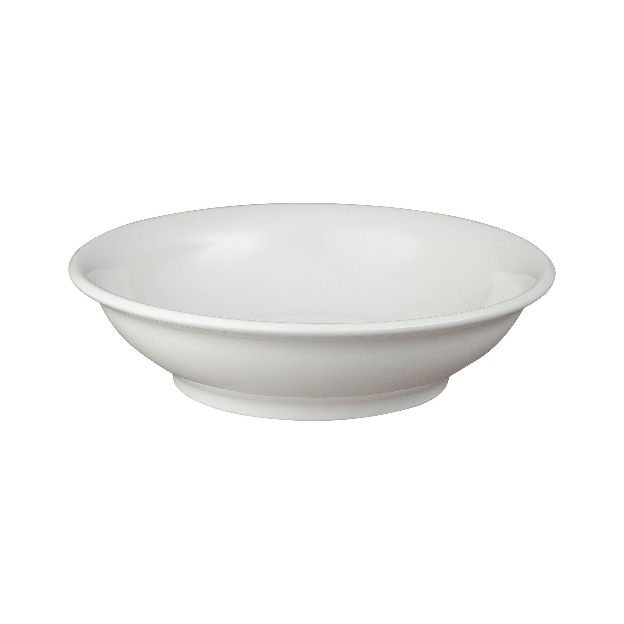 Porcelain Classic White Medium Shallow Bowl