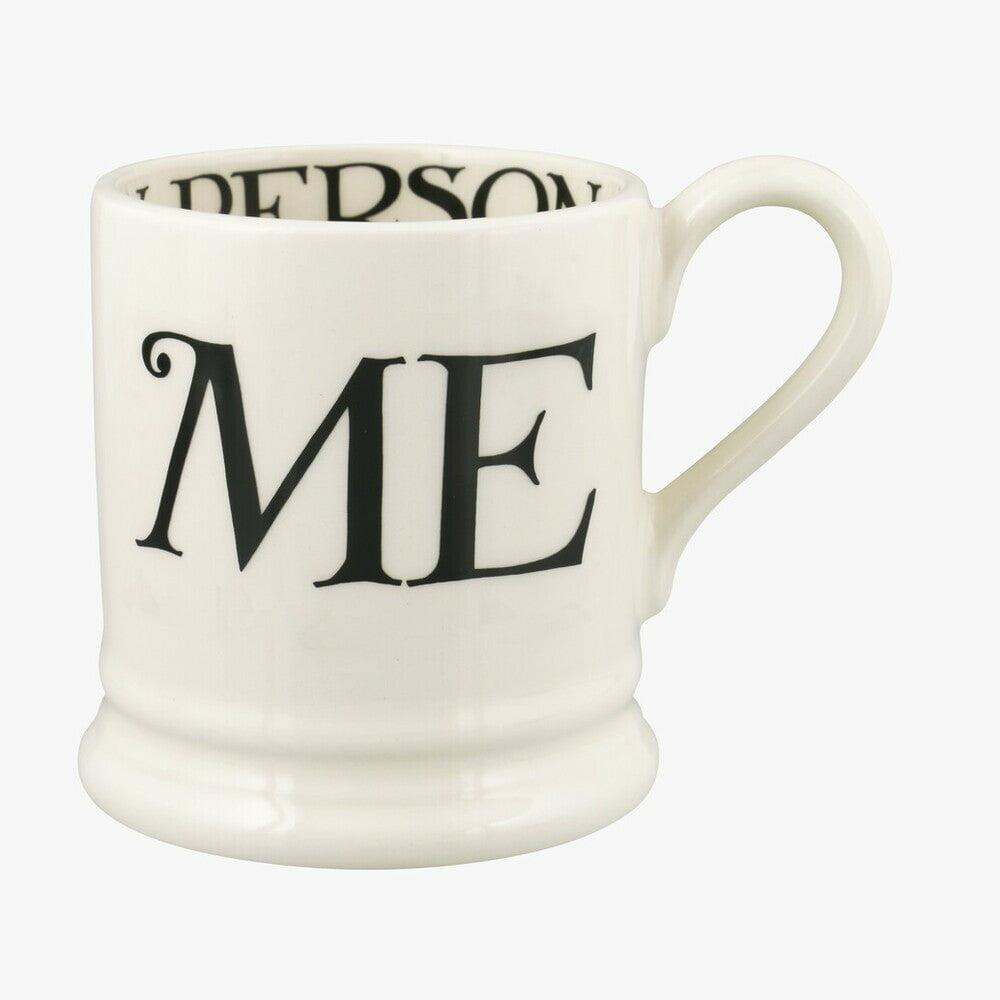 Emma Bridgewater  Seconds Black Toast Me 1/2 Pint Mug - Unique Handmade & Handpainted English Earthenware Tea/Coffee Mug