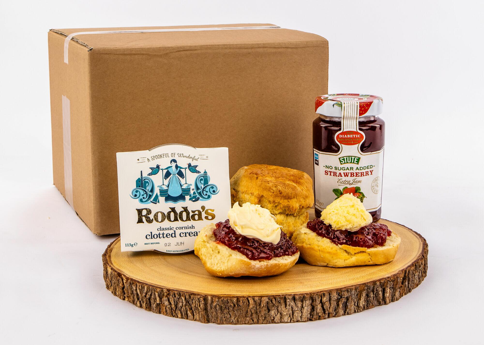 Low Sugar Cream Tea for Two Hamper - Afternoon Tea Delivery - Standard Box