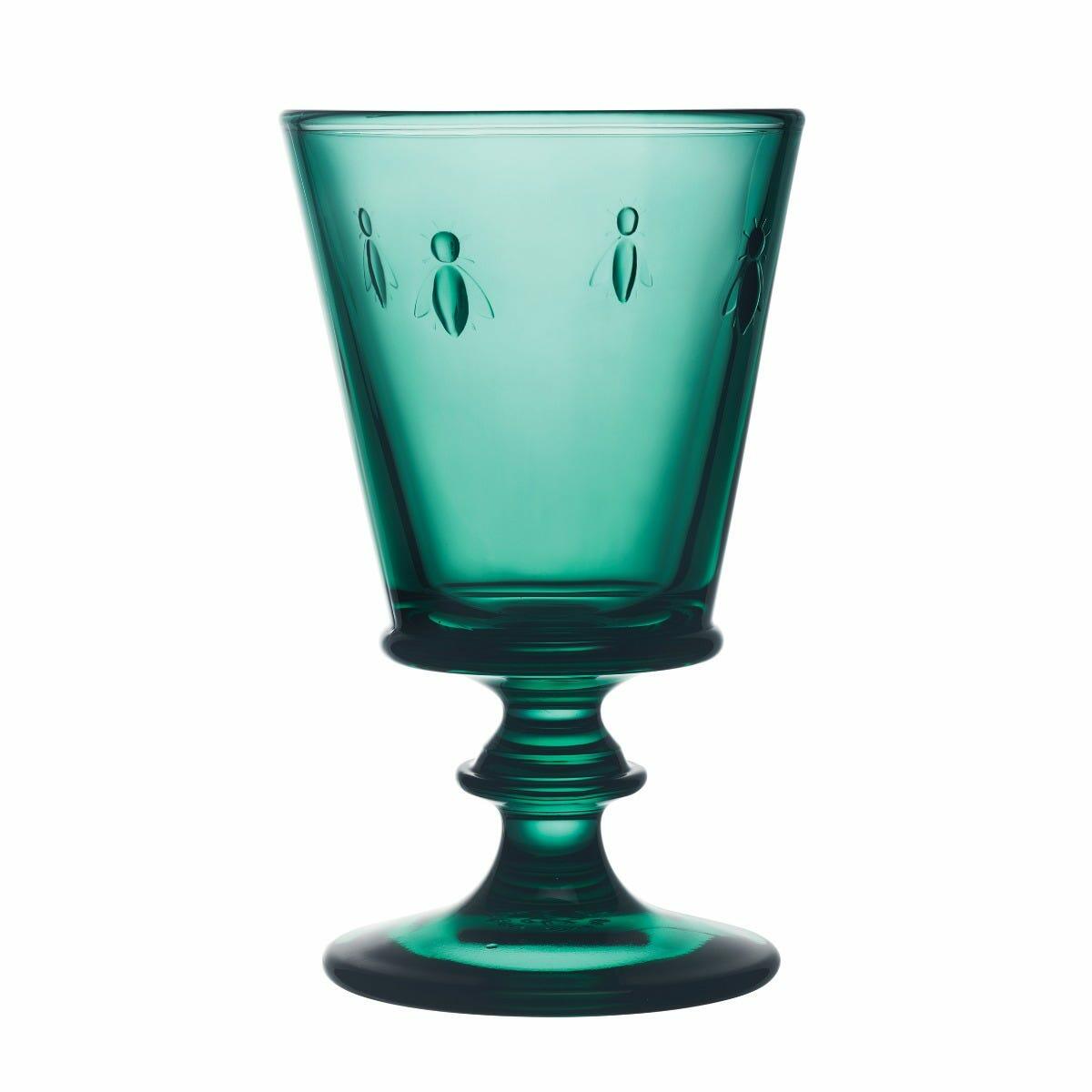 Bee Stemmed Wine Glass, Emerald in Green, La Roch?re