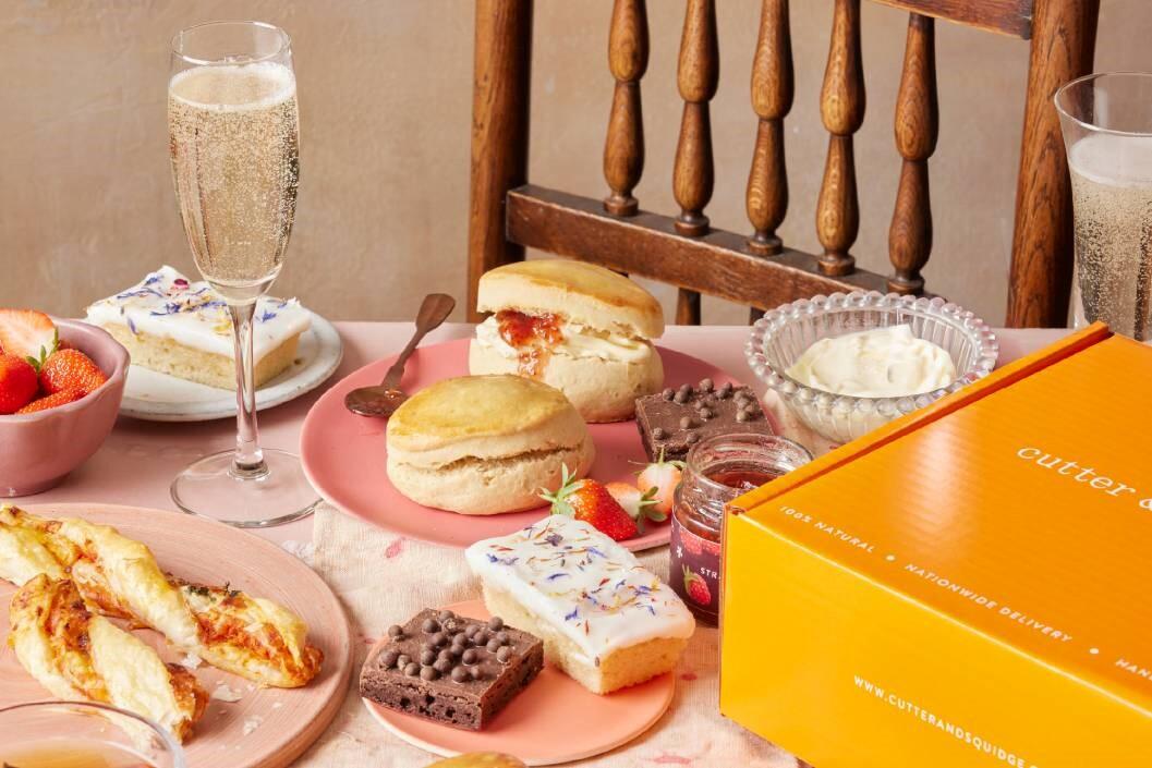 Afternoon Tea at Home with Prosecco by Cutter & Squidge