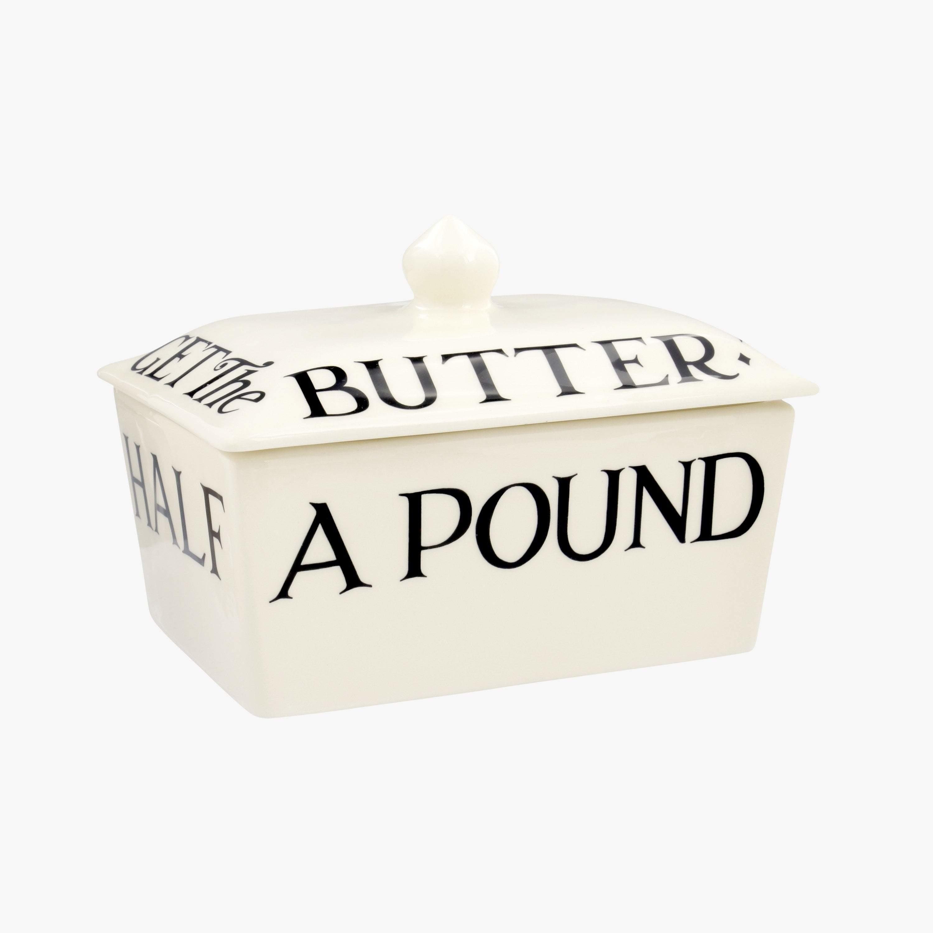Emma Bridgewater  Seconds Black Toast 1/2 a Pound Small Butter Dish