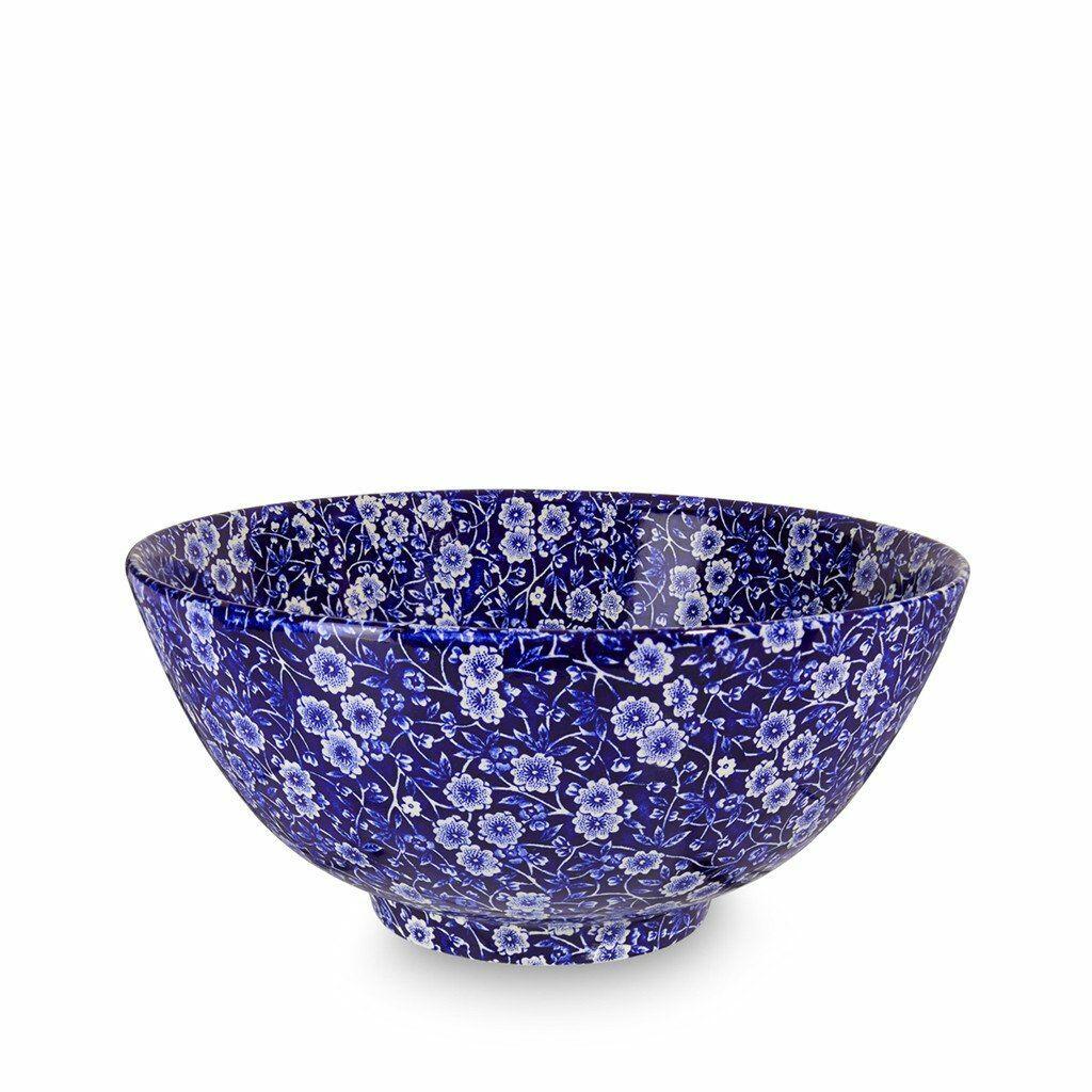 Blue Calico Large Footed Bowl 27.5cm/11"