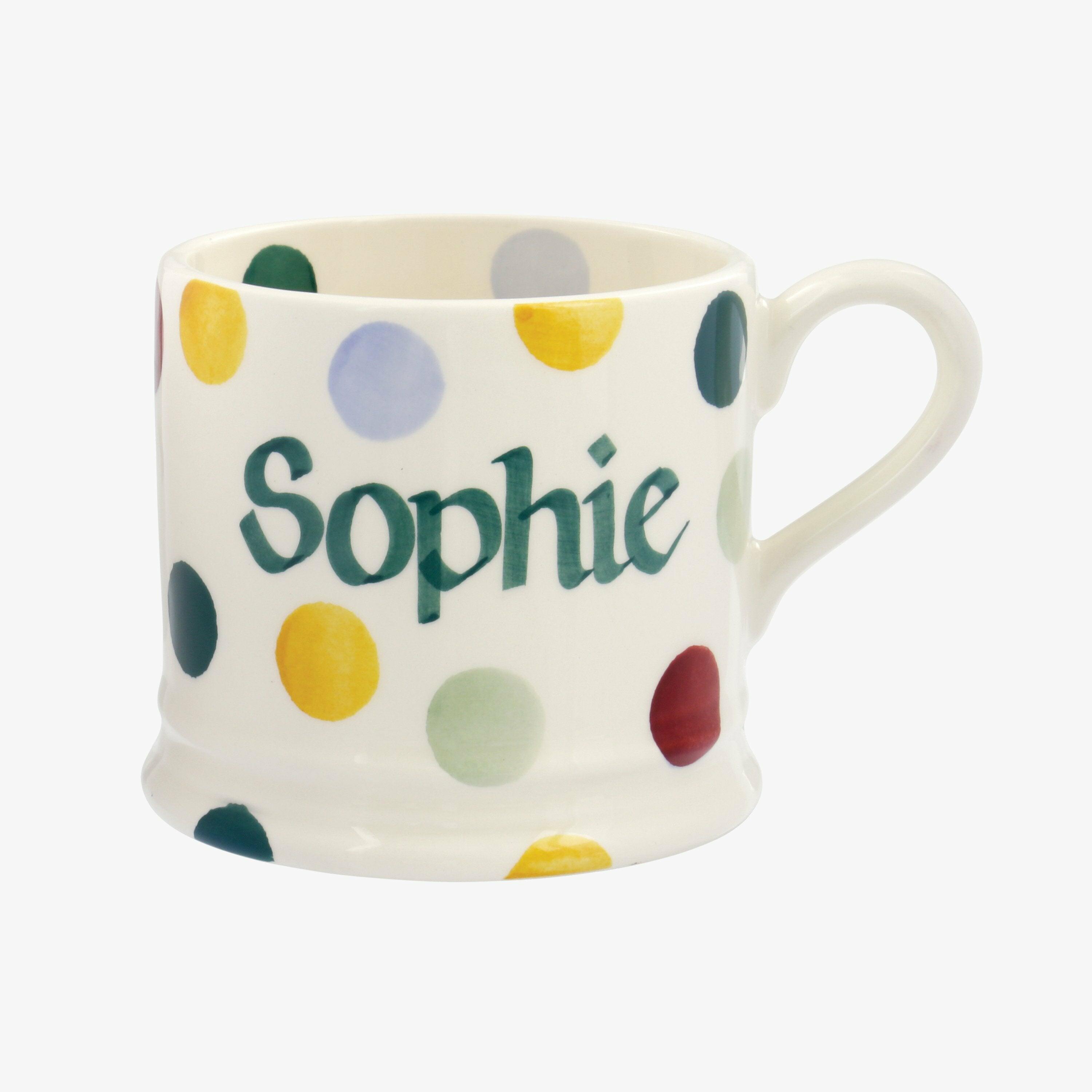 Personalised Polka Dot Small Mug  - Customise Your Own Pottery Earthenware  | Emma Bridgewater
