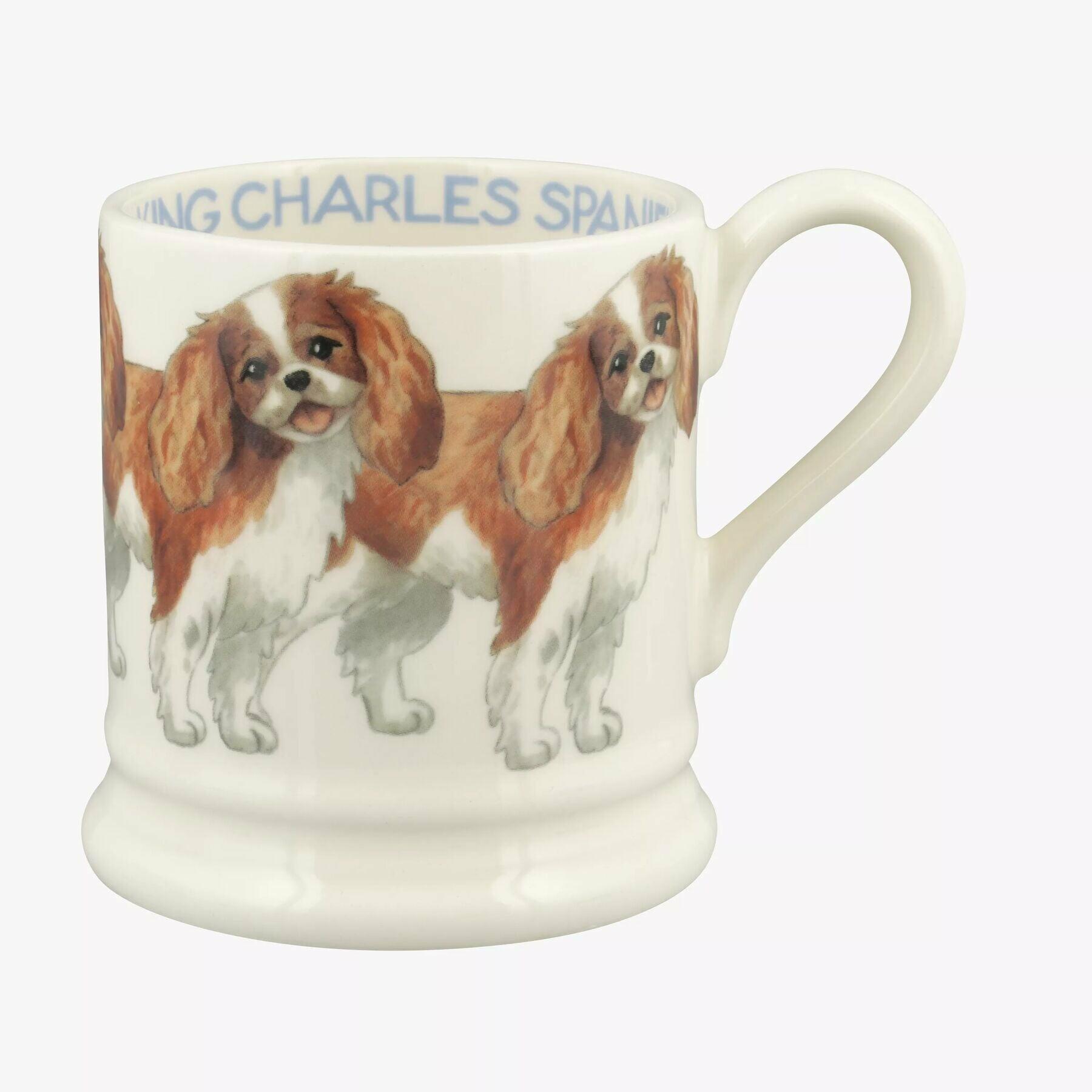 King Charles Spaniel 1/2 Pint Mug - Unique Handmade & Handpainted English Earthenware Tea/Coffee Mug  | Emma Bridgewater
