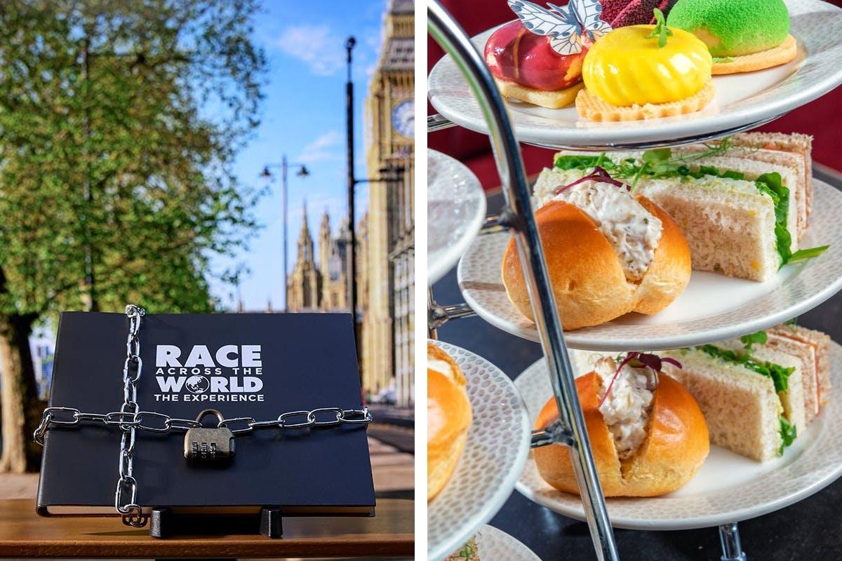 Race Across the World: The Experience in London and Sparkling Afternoon Tea at The Lost Property Hotel for Two