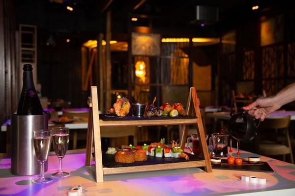Vegetarian Sushi and Asian Tapas Afternoon Tea with Bottomless Bubbles for Two at Inamo