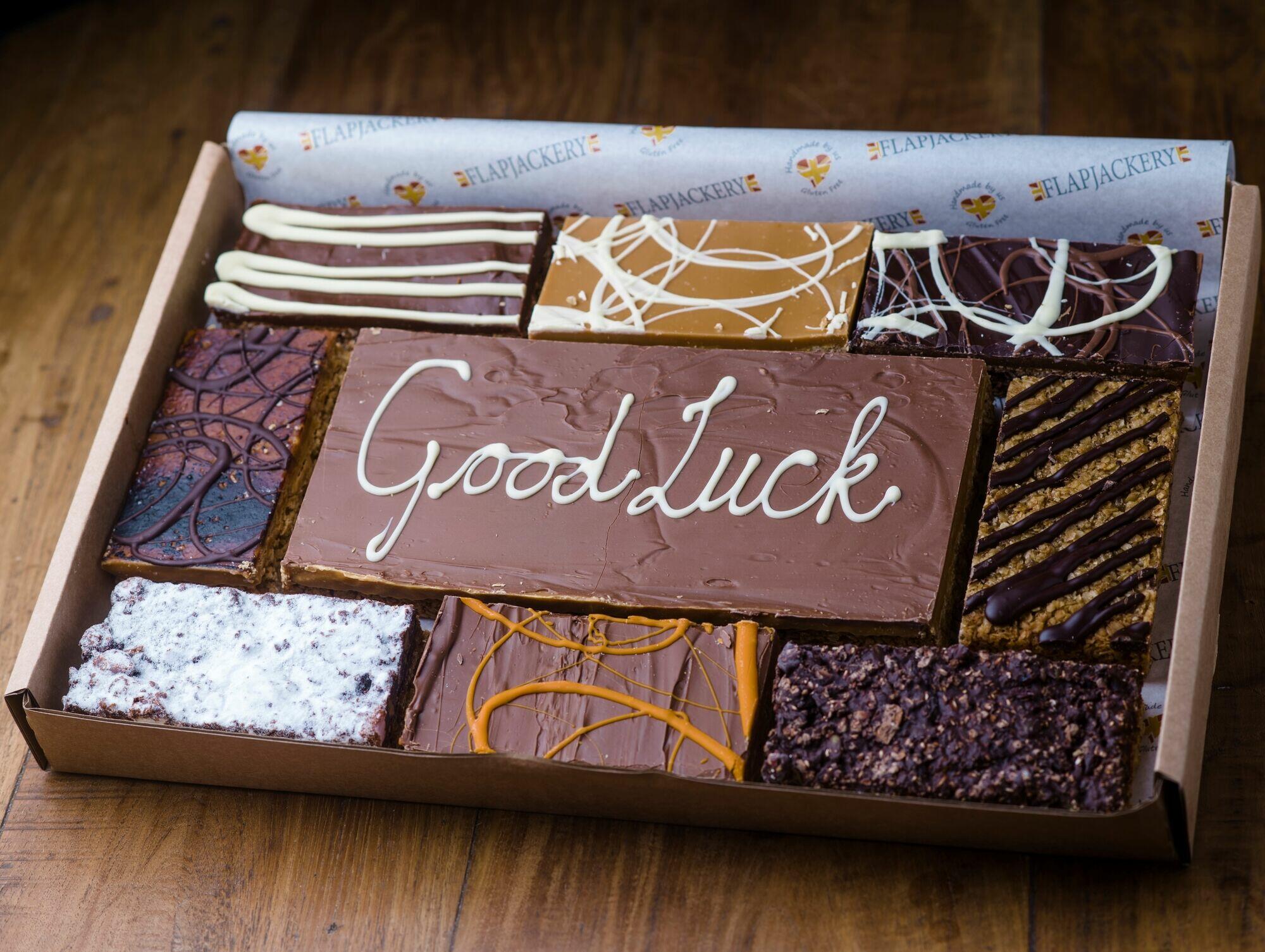 Good Luck Message Flapjack Box - Millionaires Message Plaque With 8 Additional Flapjacks
