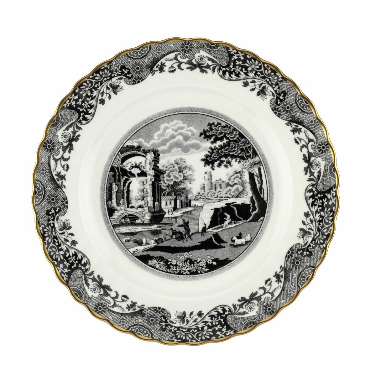 Fortnum & Mason Spode 1770 Italian Dinner Plate, Black