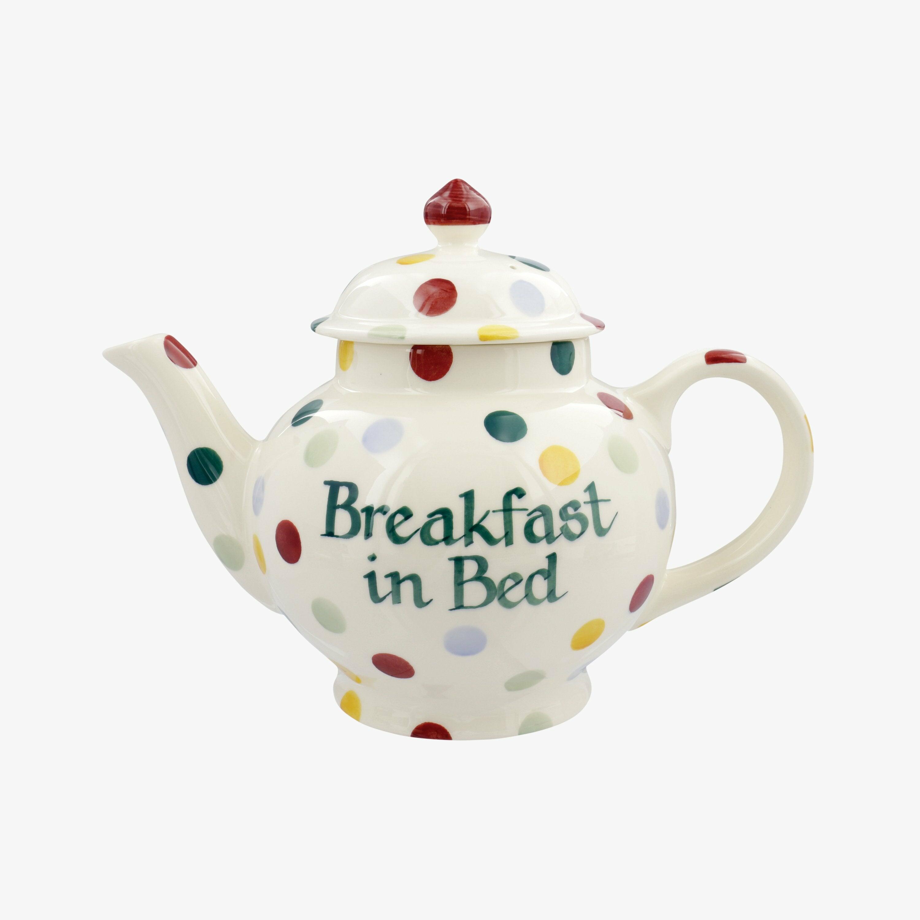 Personalised Polka Dot 4 Mug Teapot  - Customise Your Own Pottery Earthenware  | Emma Bridgewater