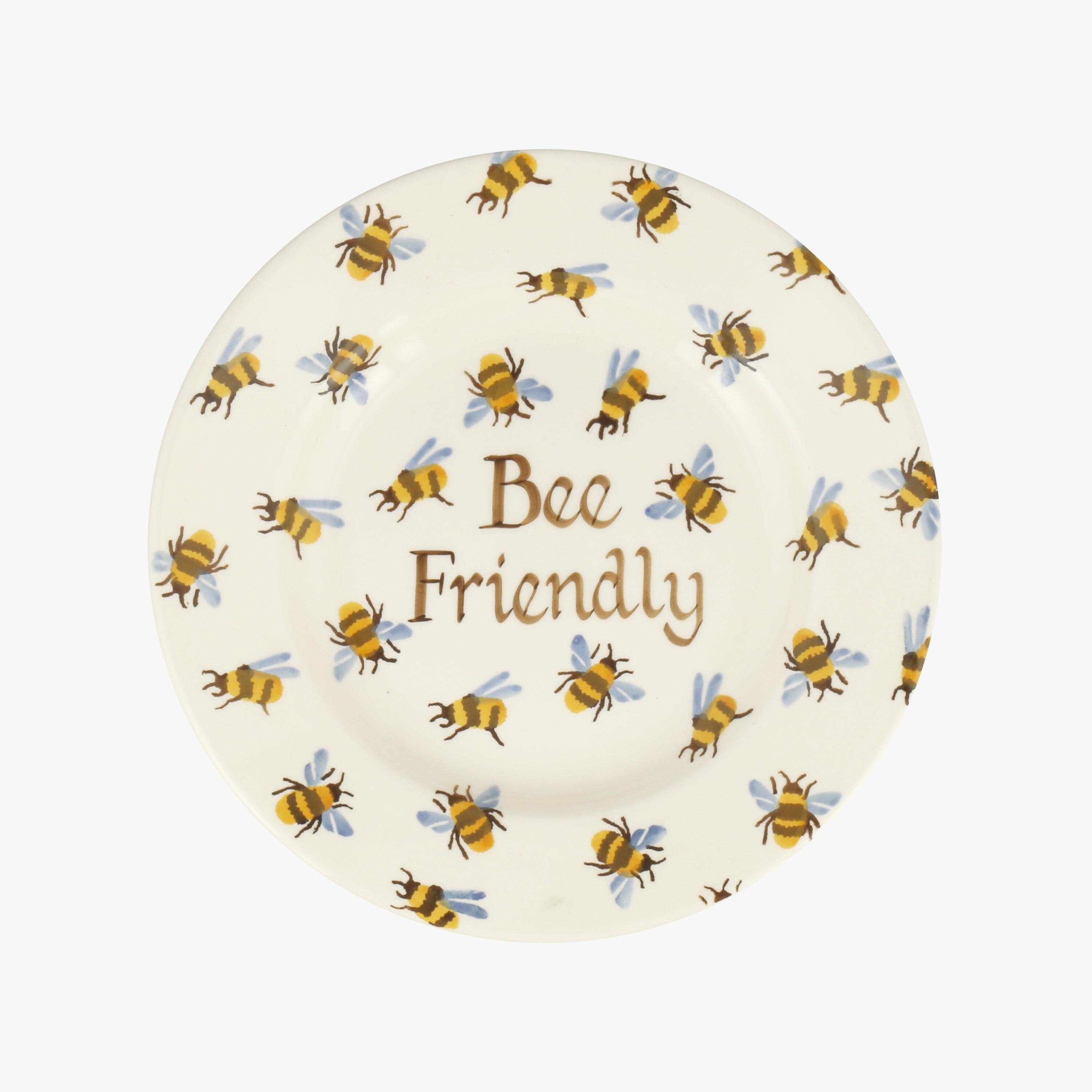 Personalised Bumblebee 8 1/2 Inch Plate  - Customise Your Own Pottery Earthenware  | Emma Bridgewater