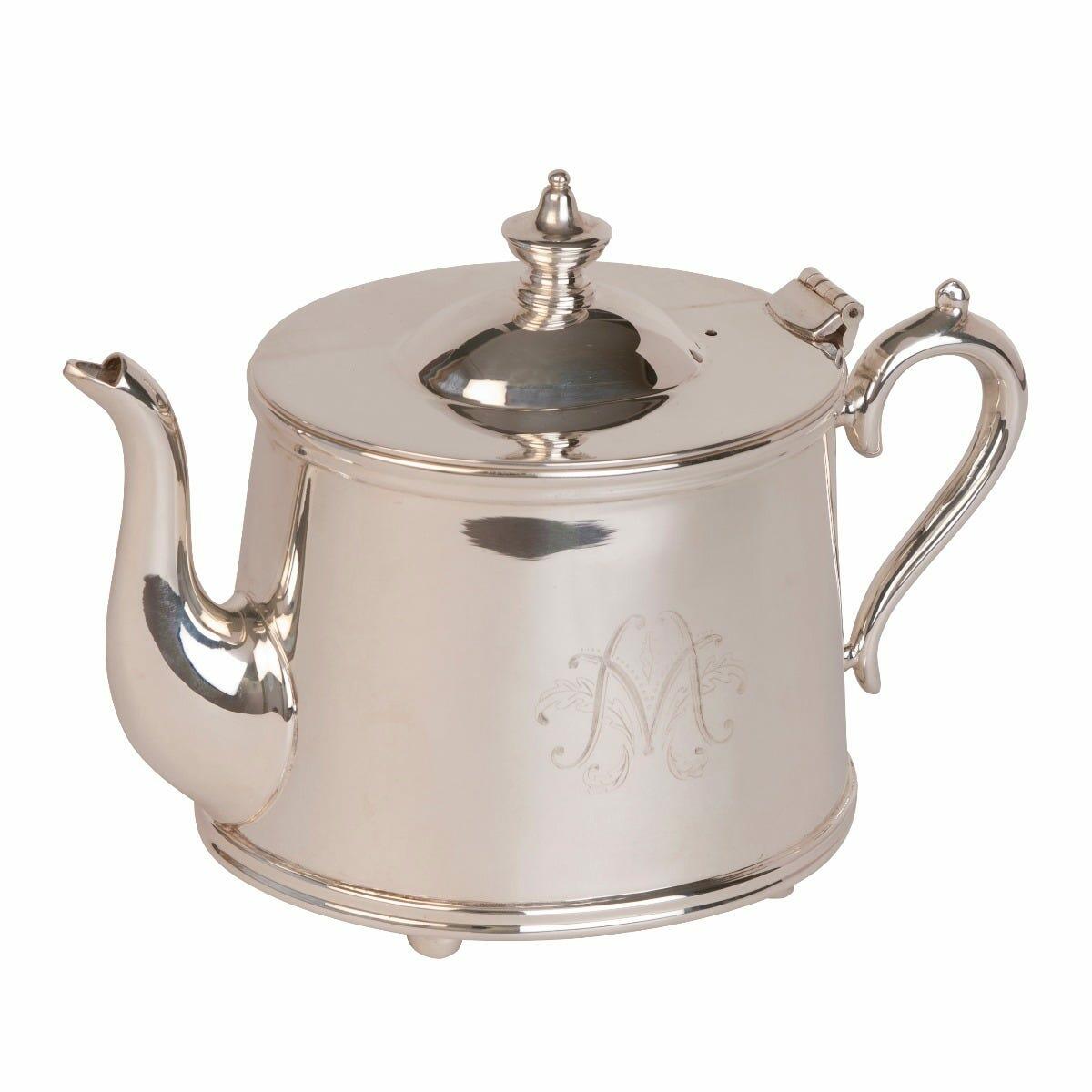 Silver-Plated Monogram Teapot, Fortnum & Mason