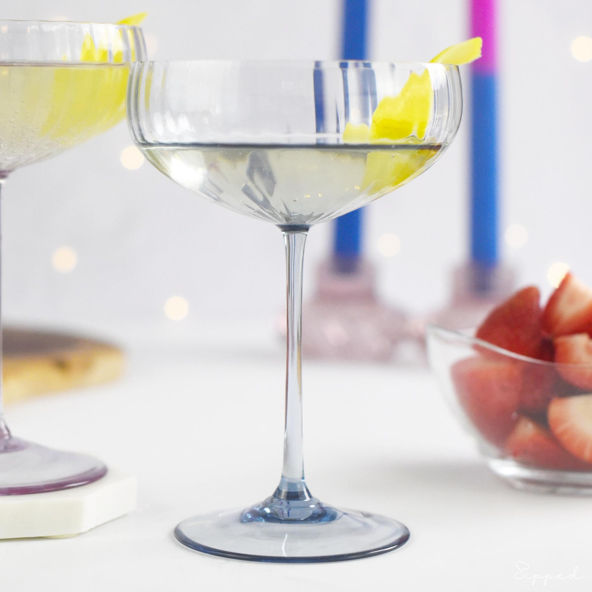 Anna von Lipa Lyon Champagne Saucer | Blue Smoke