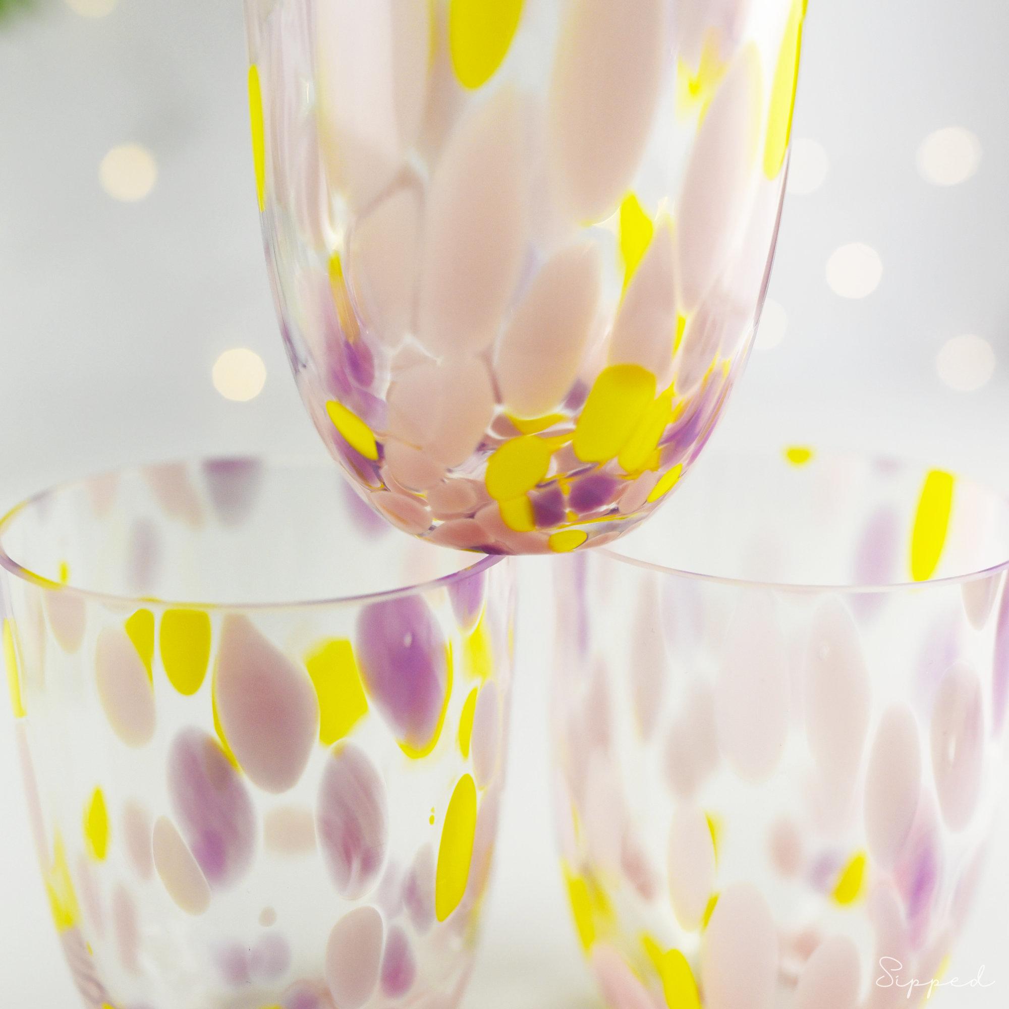 Anna von Lipa Big Confetti Tumbler | Rosa Yellow & Lilla