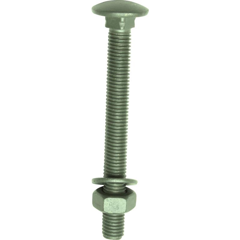 green exterior coach bolt nut and washer