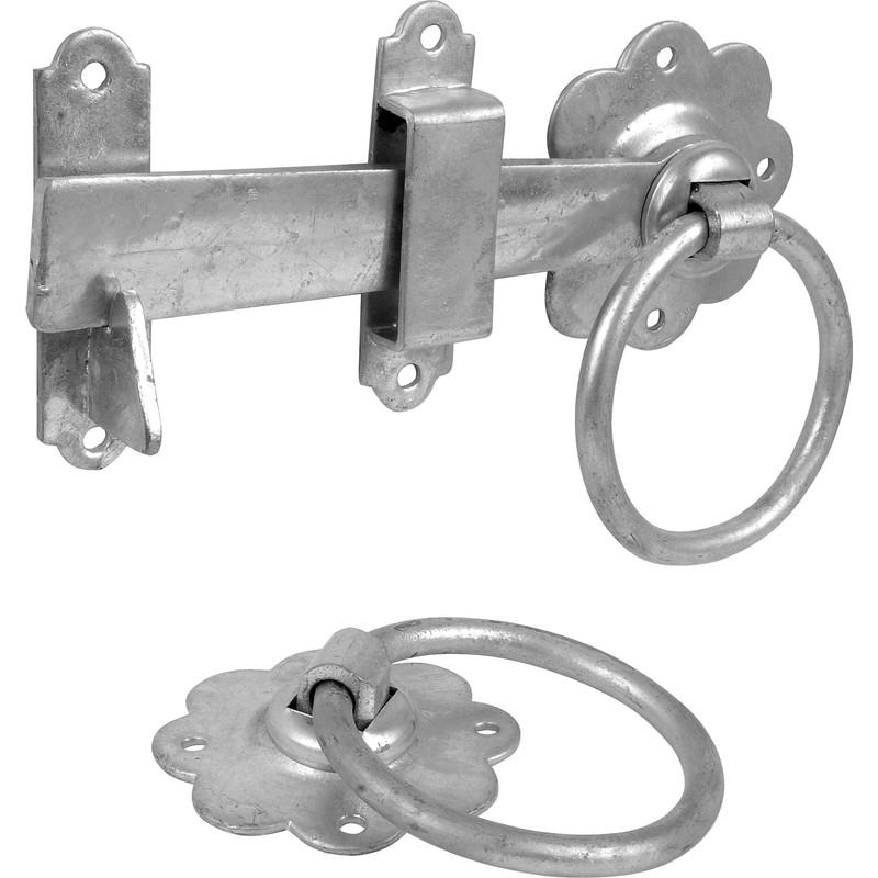 galvanized ring latch handle