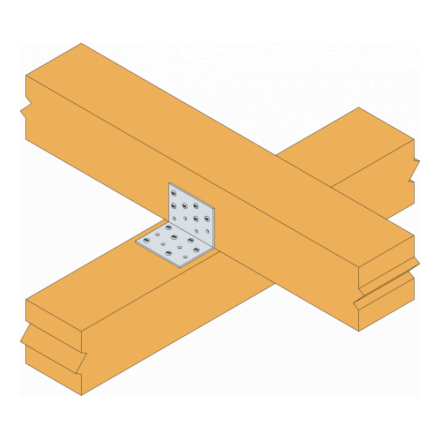 angled nail plate holding timbers