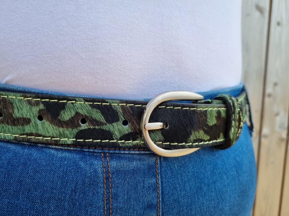 Camouflage Leather Belt