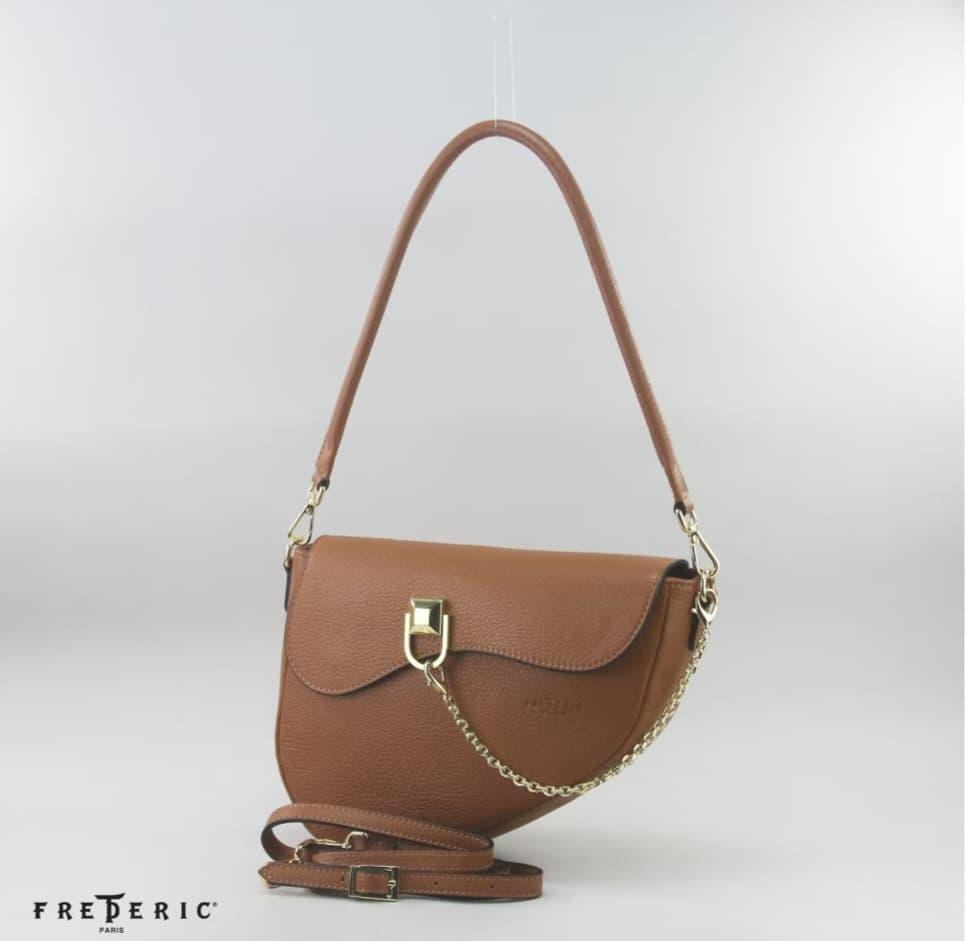 Leather Saddle bag By Frederic T in Camel