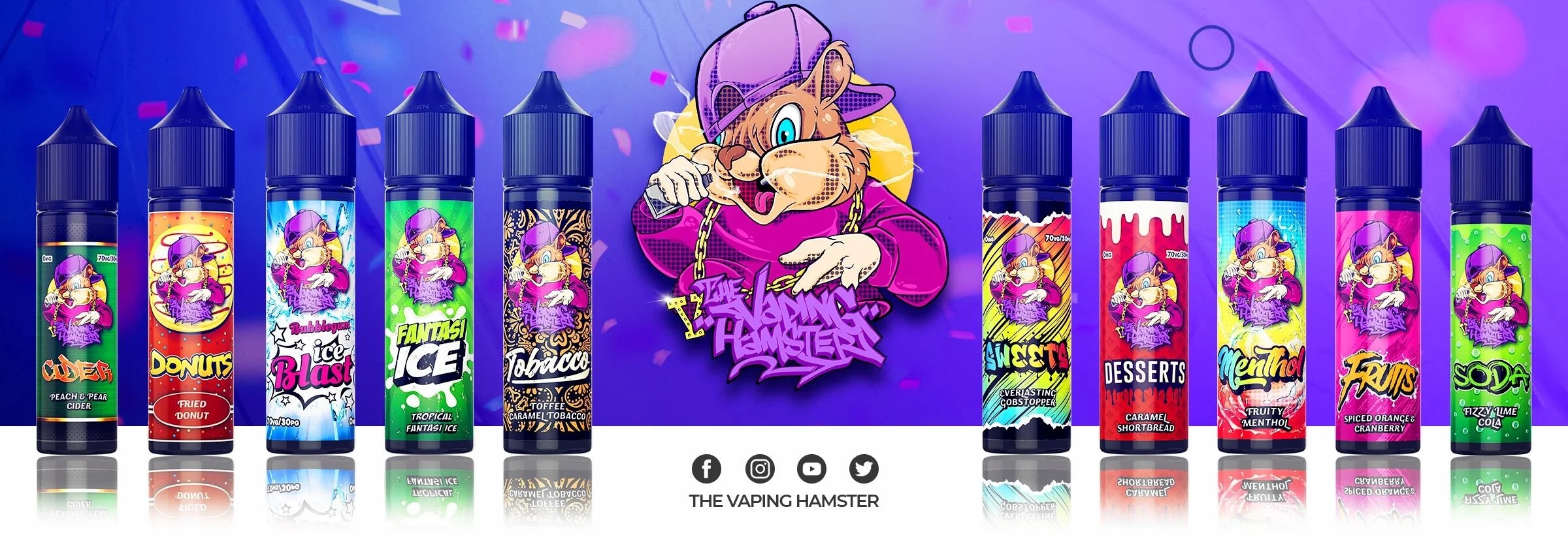 The Vaping Hamster Website Banner