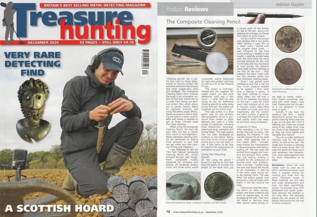 Treasure Hunting Magazine review by Adrian Gayler