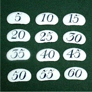 INDICATEURS DE MINUTES EN EMAIL POUR CADRAN SQUELETTE, 12 PIECES BLEUES