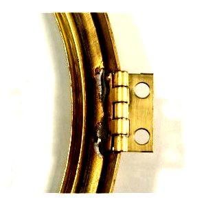 LUNETTE D'HORLOGE AMERICAINE LAITON 130mm. COMPLETE