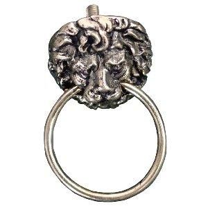 POIGNEE TETE DE LION ET ANNEAU 42 x 35mm.