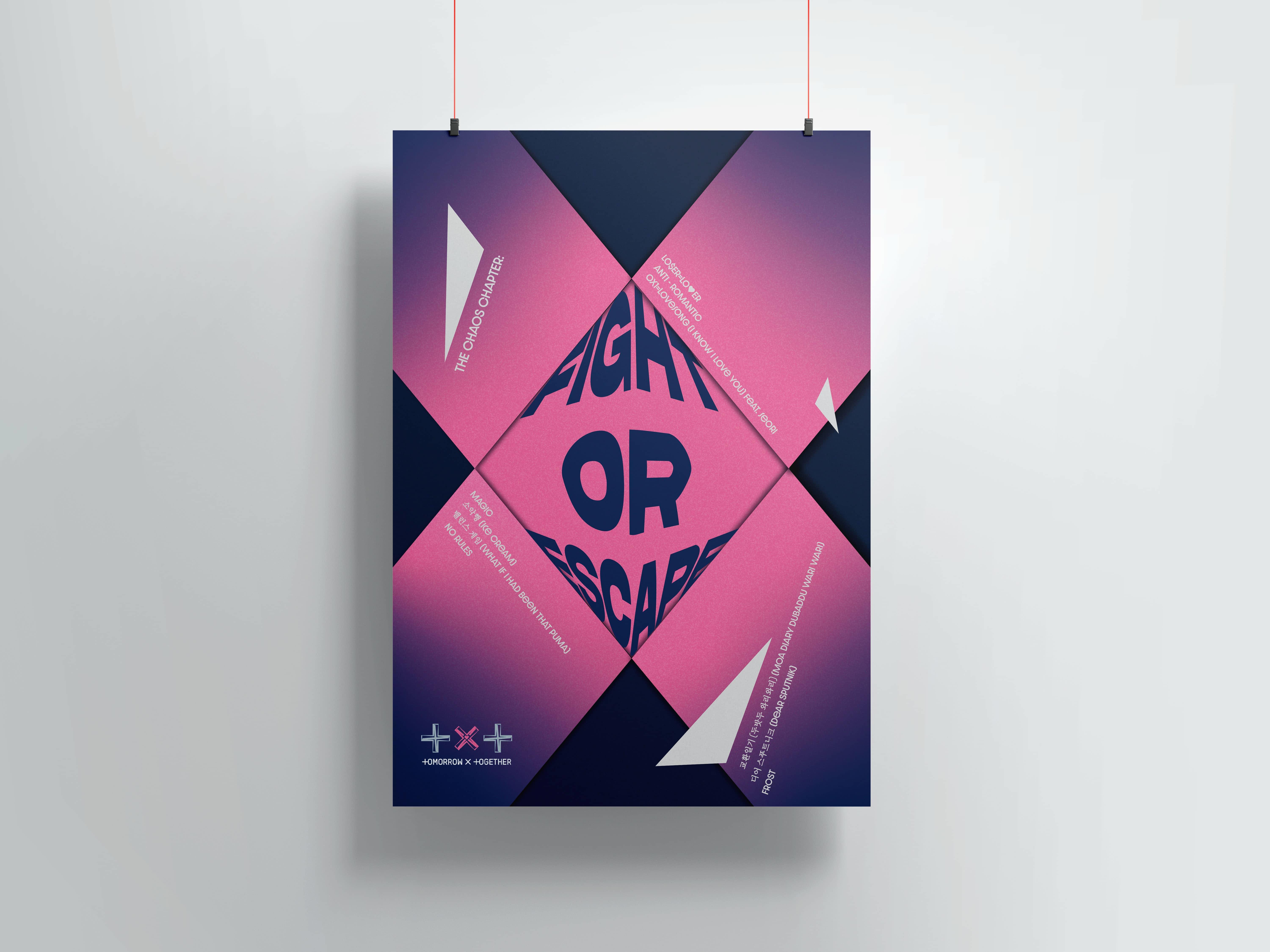 TXT Fight or Escape Art Print Poster