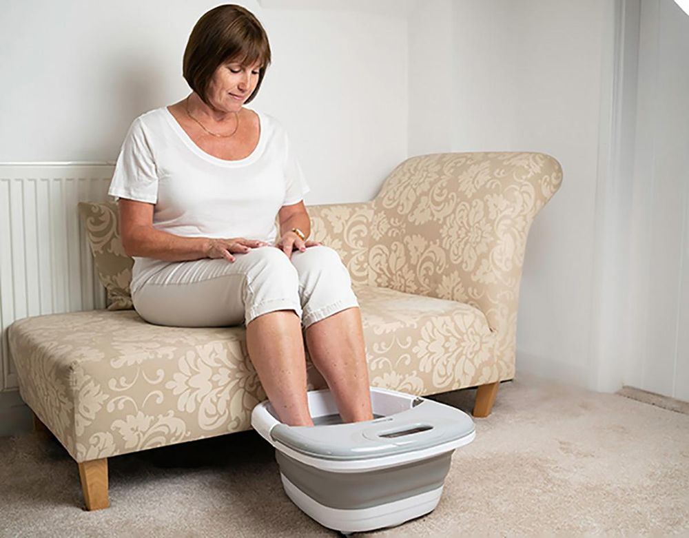 Soothe aching feet with our Foldaway Foot Spa