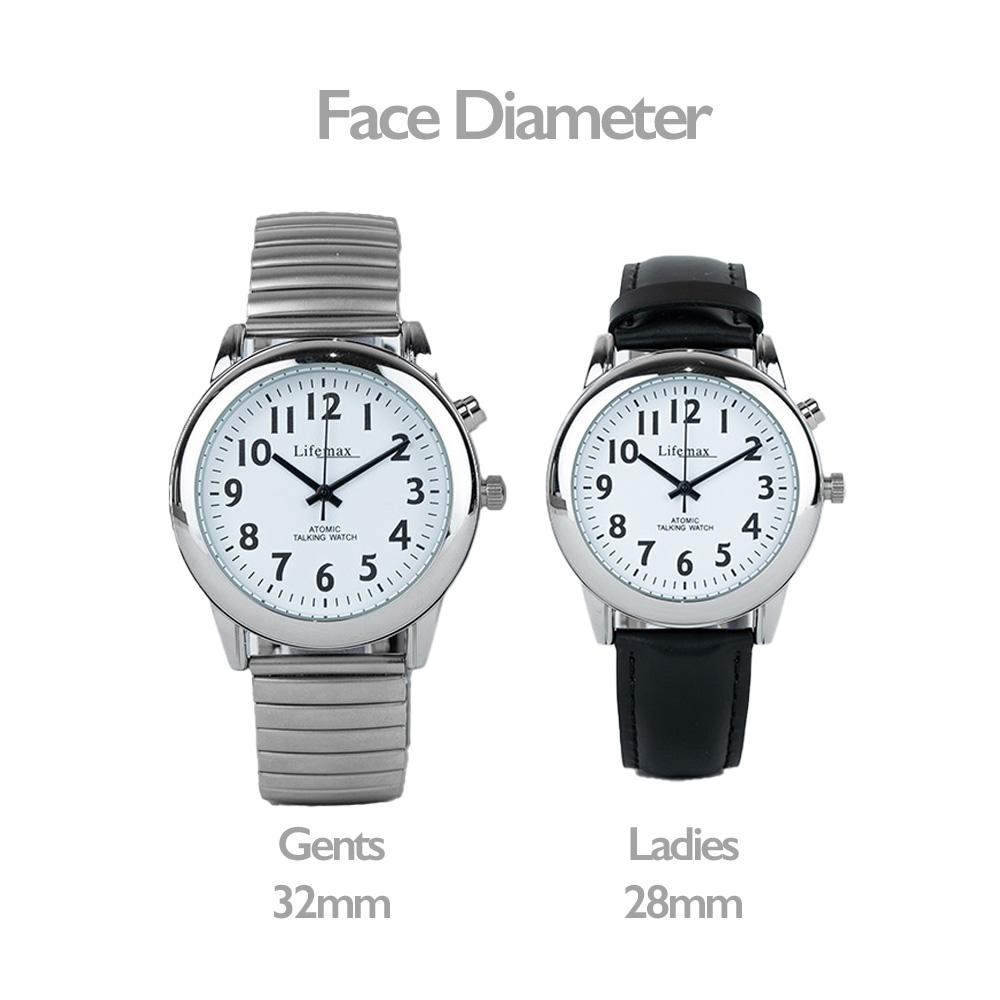 Talking Atomic Watch - Sizes