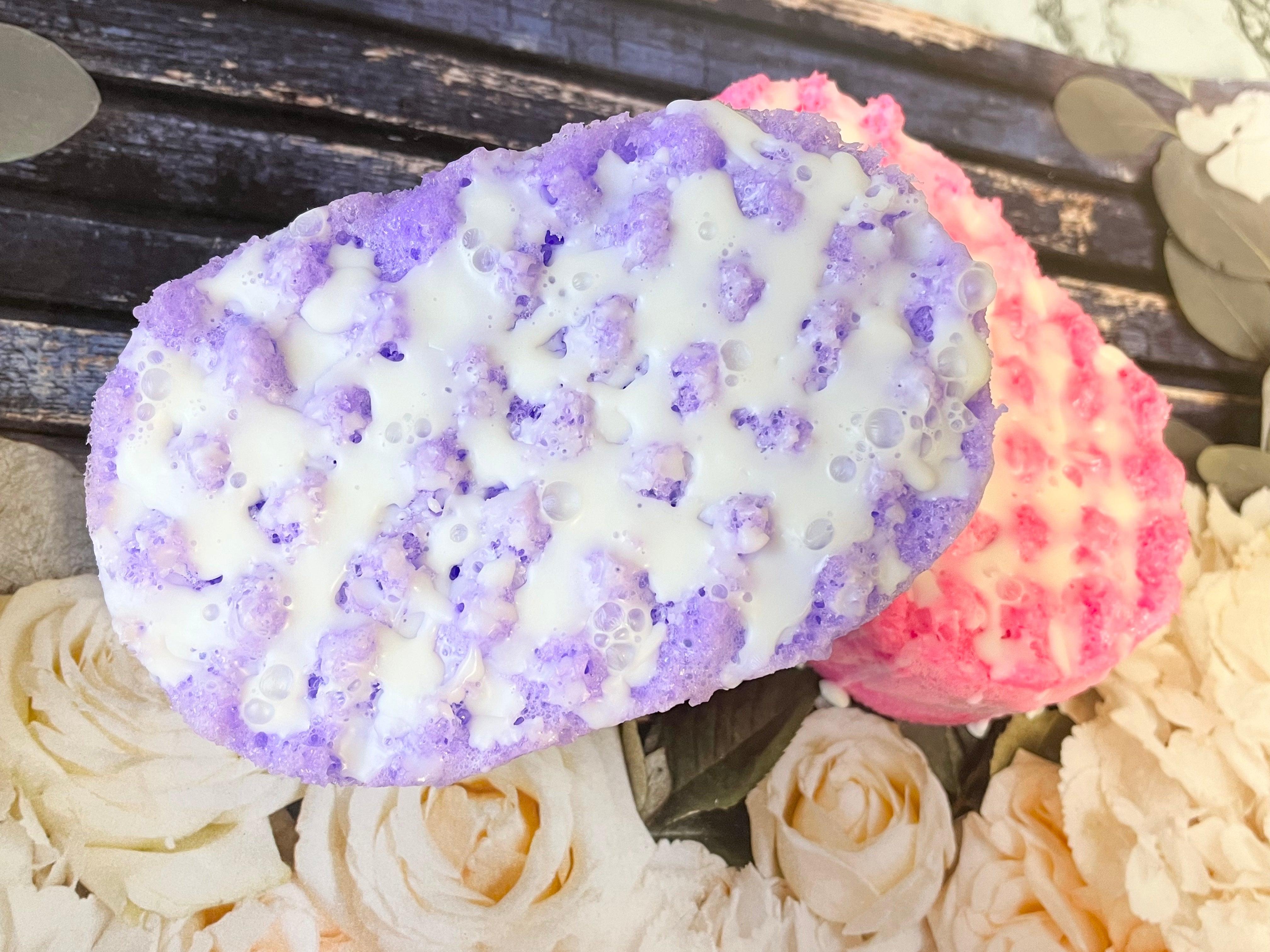 Large Purple Ice Cream Cone Exfoliating Sponge