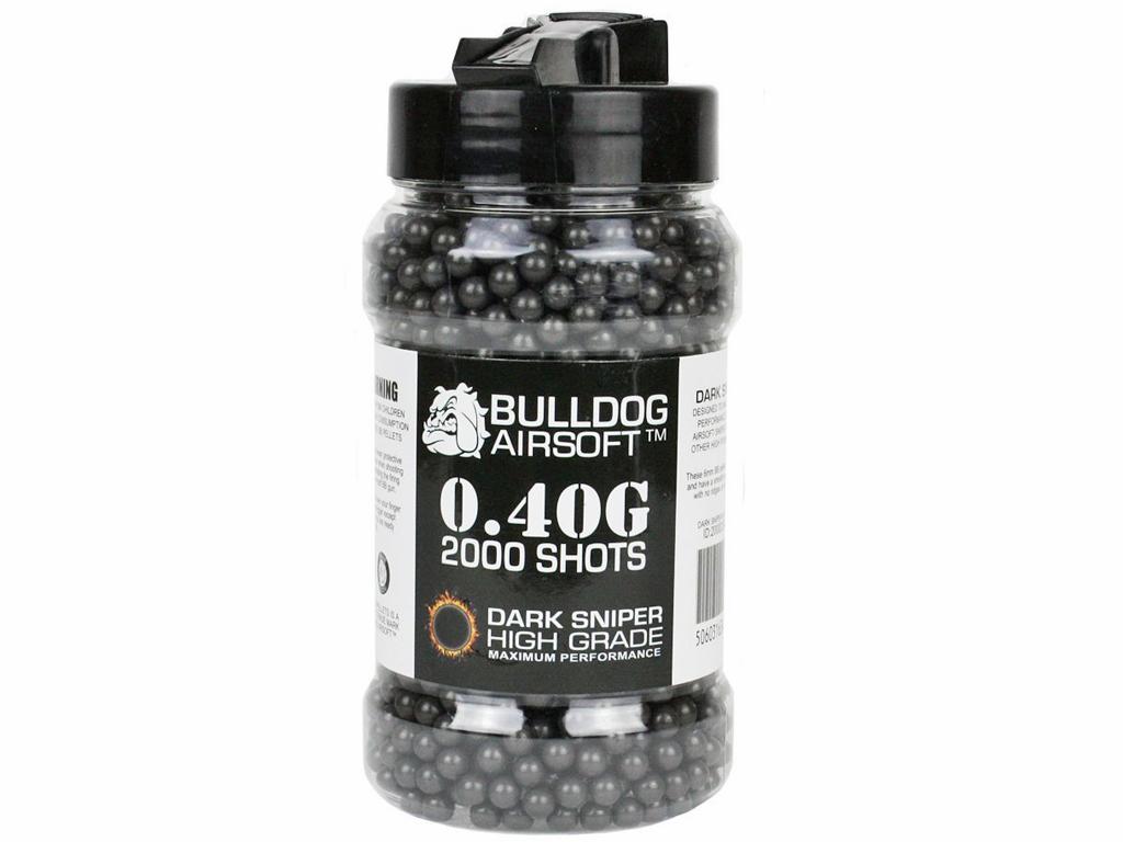 Bulldog 2000 X 40g X 6mm BB Pellets Black In Tub | Military Toys