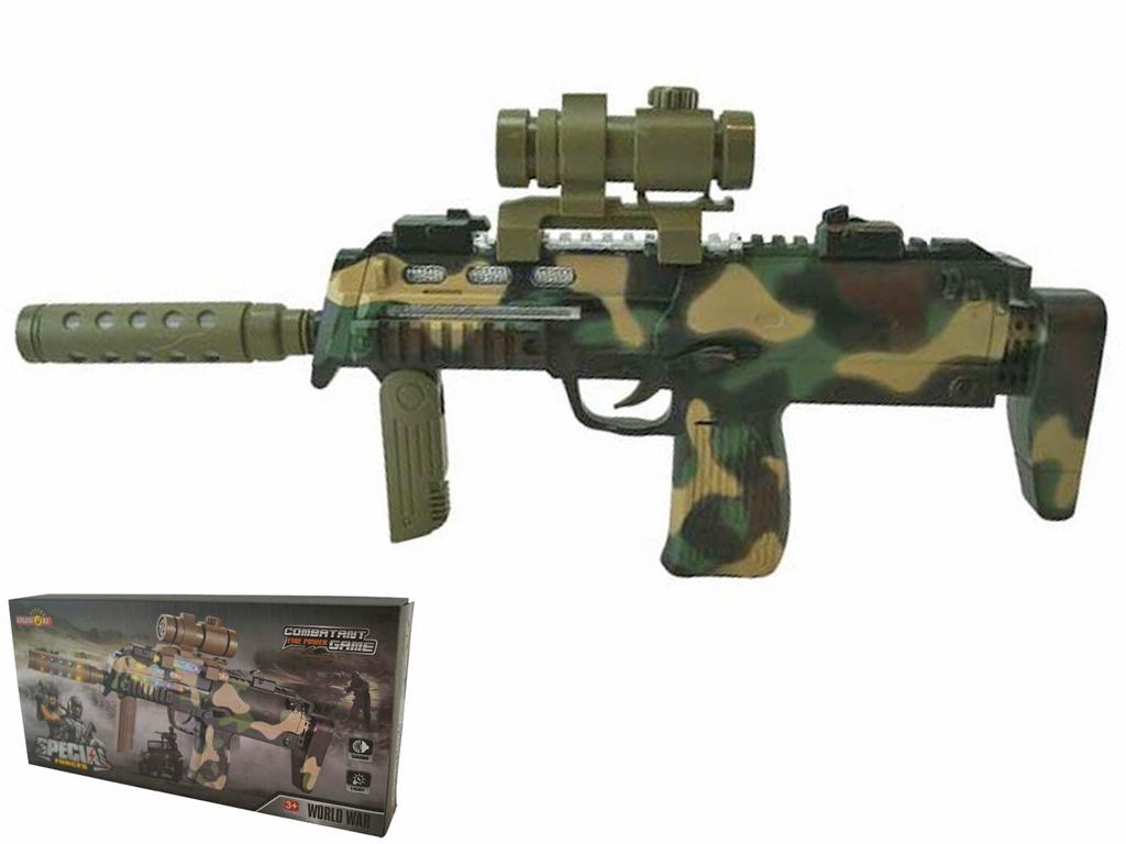 MP7 toy machine gun pretend weapon left side view