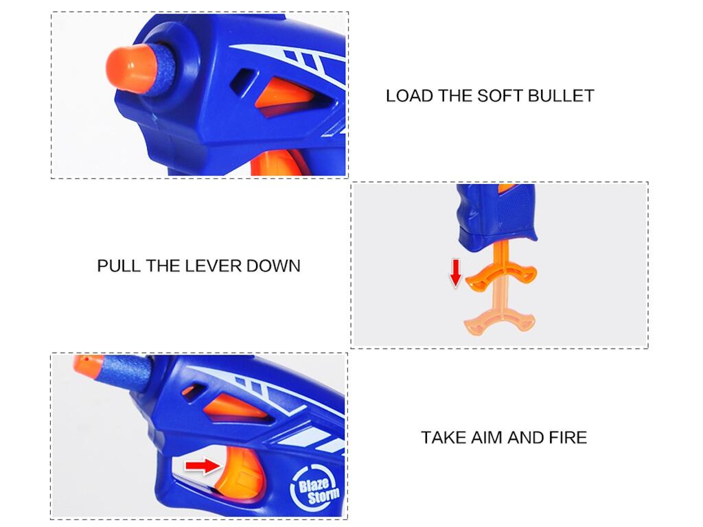 Blaze storm pistol 7110 toy soft dart gun picture instructions
