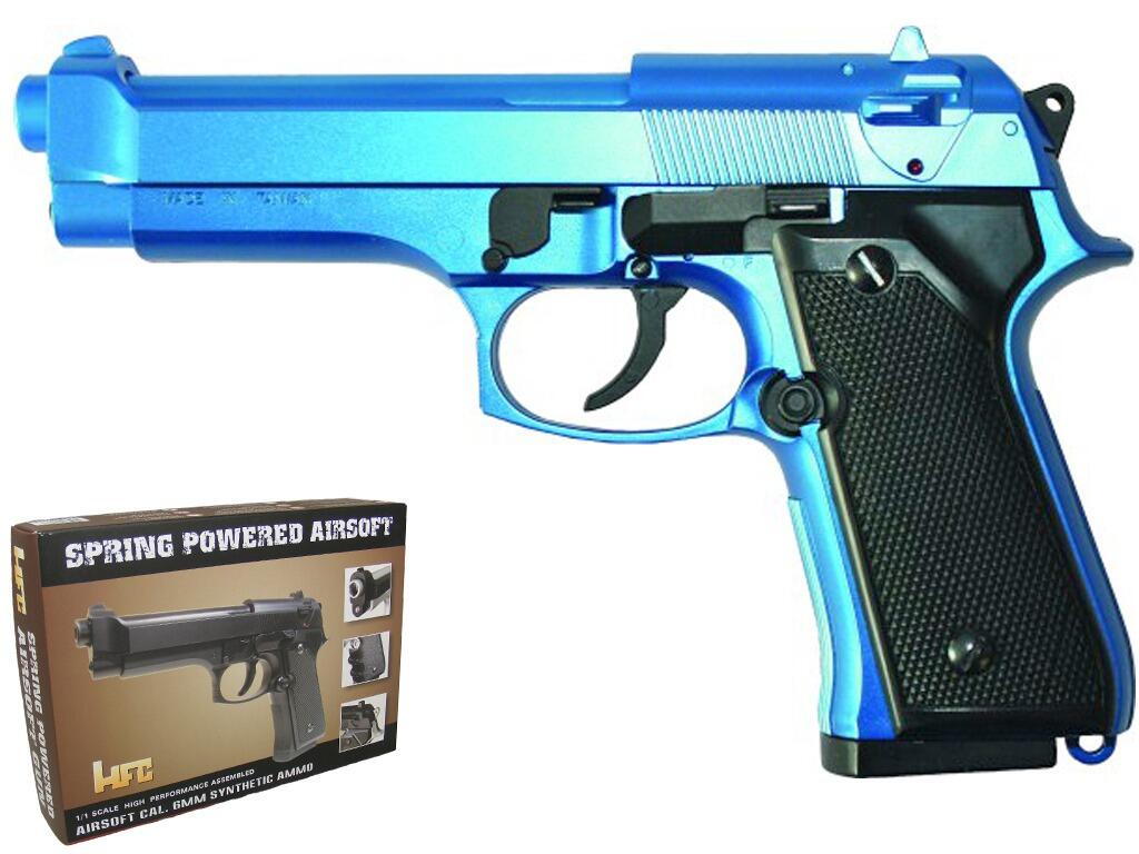 HA118 BB gun M92 spring airsoft pistol blue 2 tone | Military Toys