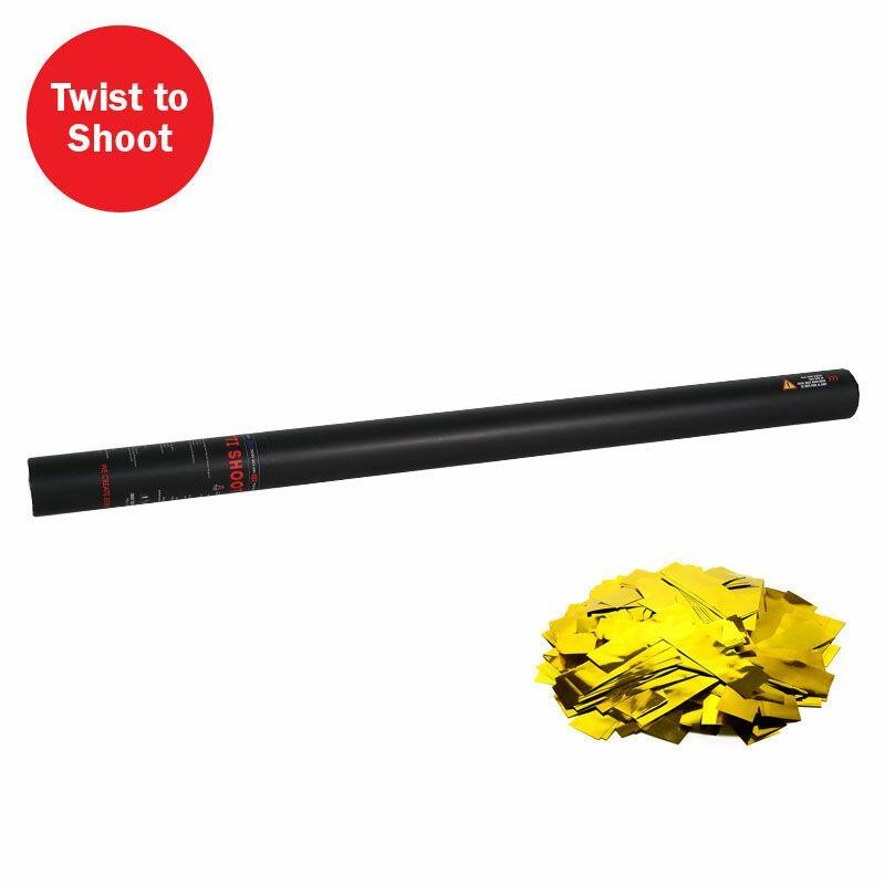 Equinox Handheld Confetti Cannon 80cm Gold Metallic