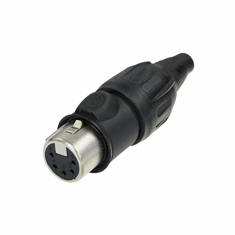 Neutrik NC5FX XLR 5 Pin Female DMX Lighting Nickel/Silver 1065
