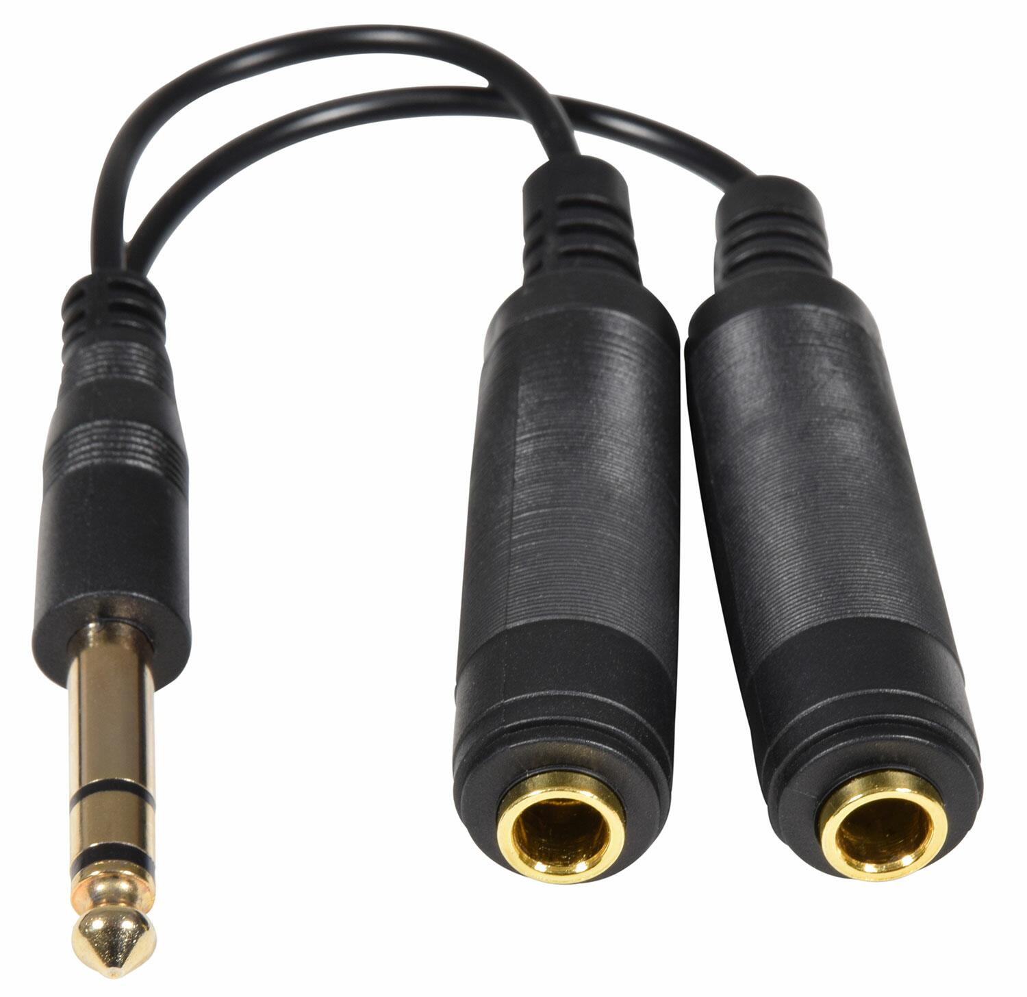 AV:Link 6.3mm Headphone/Audio Splitter Lead 200mm - 112.125UK
