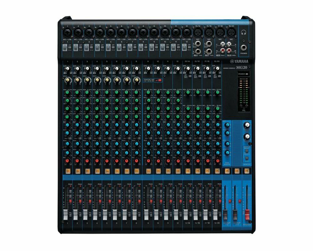 Yamaha MG20, 20 channel Audio Mixer 12-Mono 4-Stereo Input + 16 D-PRE