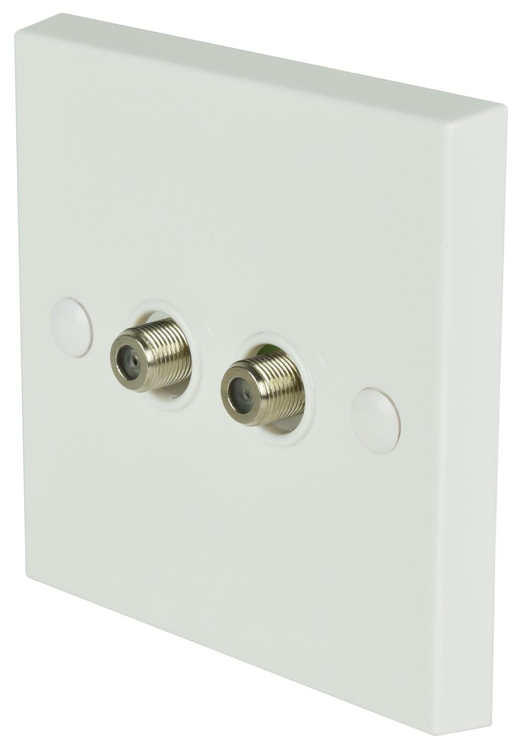 AV:Link Double F-Type Screw Wallplate - 123.336UK