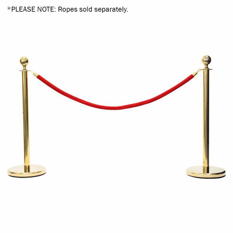 eLumen8 Gold Barrier Pole - Red Example