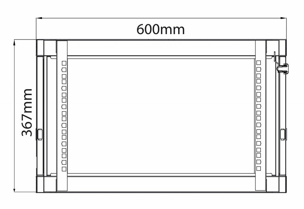 Adastra RC6U600 Rack Cabinet 6U x 600mm Deep - 953.606UK