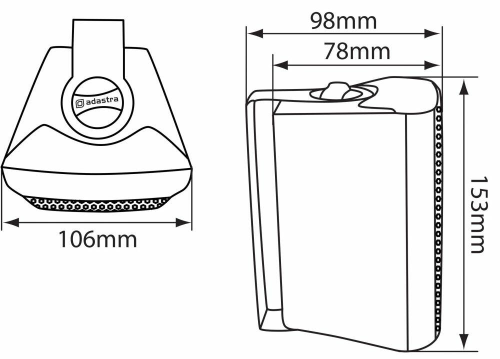 Adastra BC3V-W 100v 3" Background Music Speaker, White - 952.710UK
