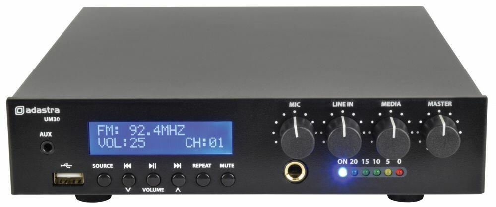 Adastra UM30 Compact 100V Mixer Amplifier, 30w - 953.173UK