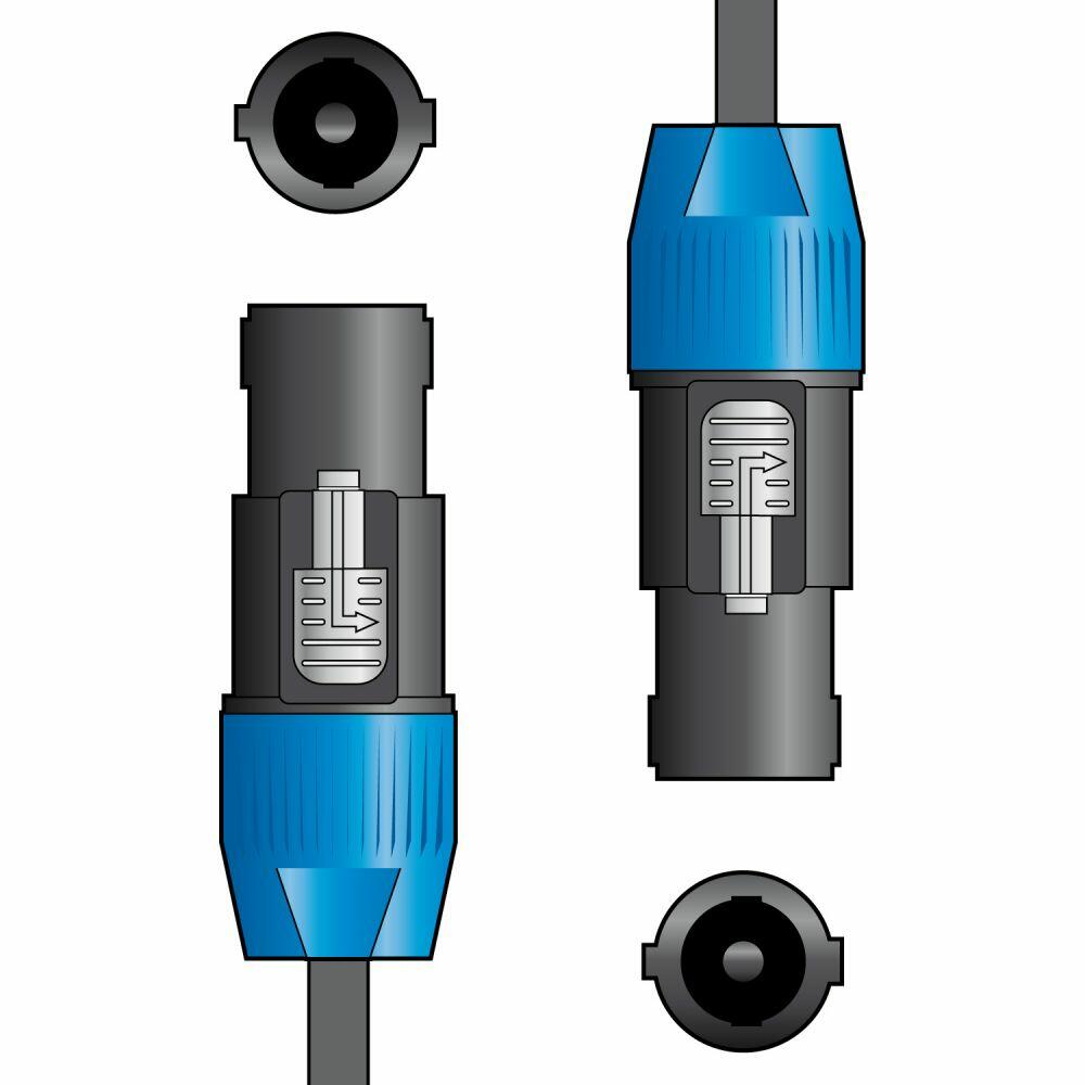 Spk Riser QTX Essential Speaker Lead Spk Plug - Spk Plug 1.5m - 190.178UK